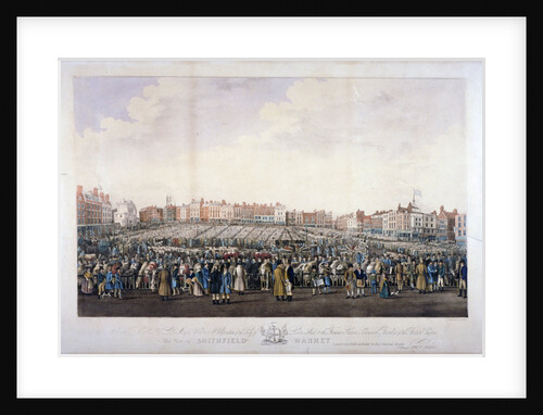 Smithfield Market, West Smithfield, City of London by Nathaniel Whittock