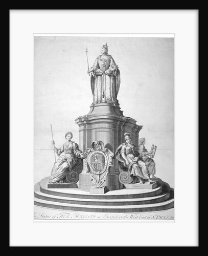 Statue of Queen Anne erected as a celebration of the completion of St Paul's Cathedral by Anonymous