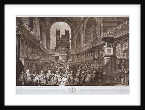 Service of thanksgiving in St Paul's Cathedral, City of London, 1789 (1790) by Robert Pollard