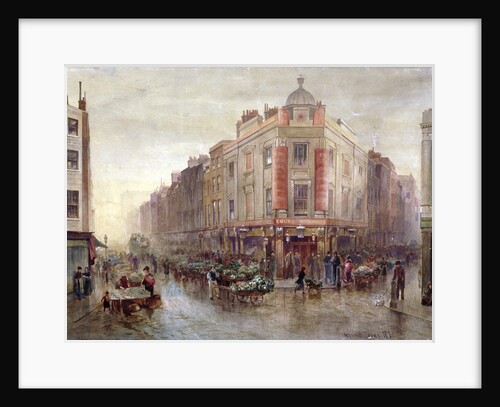 Market on a Sunday morning at Seven Dials, Holborn, London by Bernard Evans