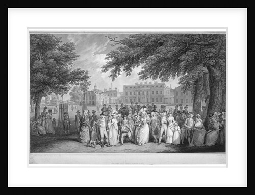 People promenading in St James's Park, Westminster, London by Francois David Soiron