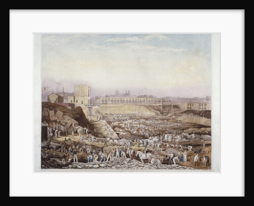 View of construction work at St Katherine's Dock, Stepney, London, January by J Phelps