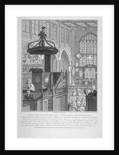 Interior of St Margaret's Church, Westminster, London by John Brock