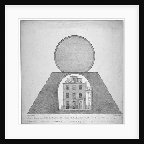 Sir Isaac Newton's house and observatory, 35 St Martin's Street, Westminster, London by George Scharf