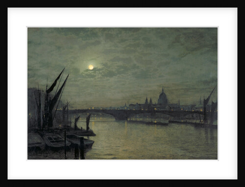 The Thames by moonlight with Southwark Bridge by John Atkinson Grimshaw