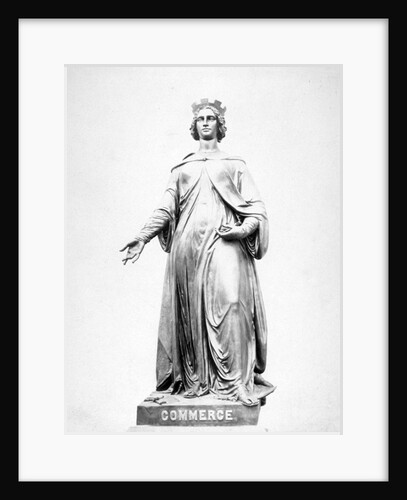 Bronze statue of Commerce, located on the south parapet of Holborn Viaduct, London by Henry Dixon