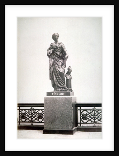 Bronze statue of Fine Art, located on the north parapet of Holborn Viaduct, London by Henry Dixon
