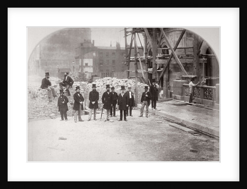 Group portrait of the Holborn Valley Improvements Committee on Holborn Viaduct' London by Henry Dixon