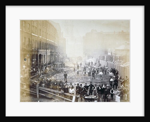 Road widening works in Shoe Lane, City of London by Henry Dixon