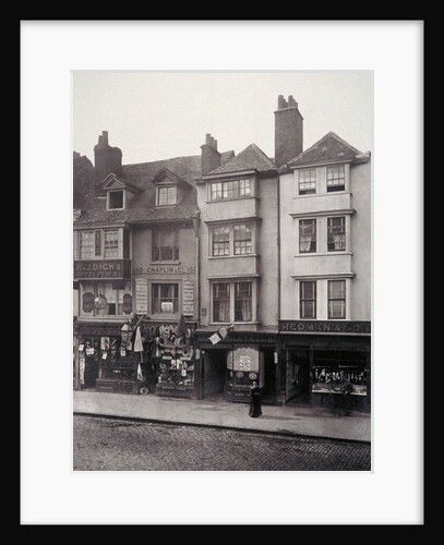 View of houses and shop fronts in Borough High Street, Southwark, London by Henry Dixon