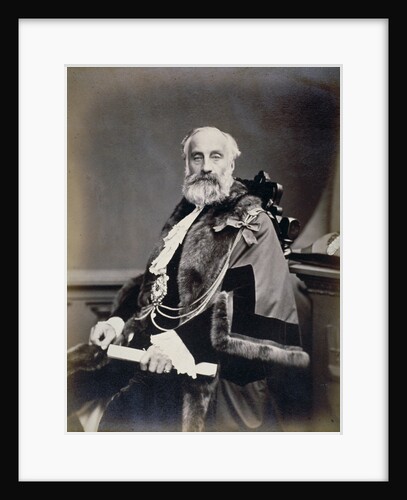Mr Burt, Sheriff of London, wearing scarlet gown, shrieval badge and chain by Maull & Co