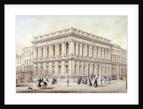 View of the Army and Navy Club on Pall Mall, Westminster, London by J Marchant