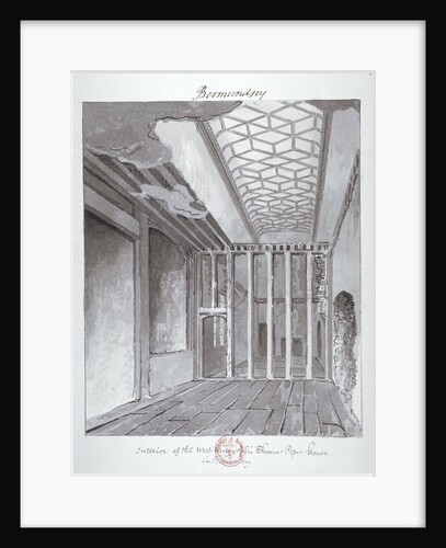Interior of the west wing of Sir Thomas Pope's House in Bermondsey by John Chessell Buckler
