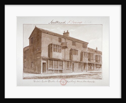 Duke's Head Public House in Red Cross Street, Southwark, London by John Chessell Buckler