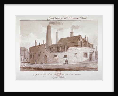 Falcon Glass Works near Bankside, Southwark, London by John Chessell Buckler