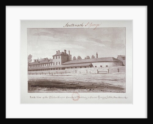 North view of the Philanthropic Society Institution on London Road, Southwark, London by John Chessell Buckler