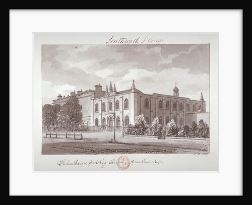 Chapel belonging to the Philanthropic Society Institution, London Road, Southwark, London by John Chessell Buckler