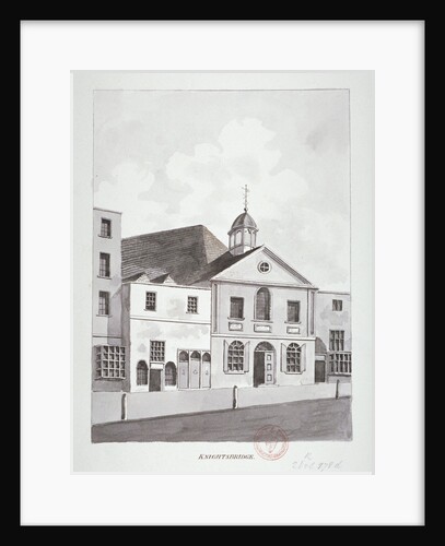 South-west view of Knightsbridge Chapel, London by Anonymous