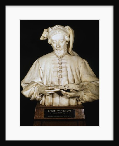Bust of Geoffrey Chaucer, medieval English poet by George Frampton