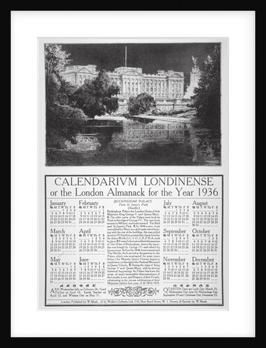 Buckingham Palace, Westminster, London by William Monk