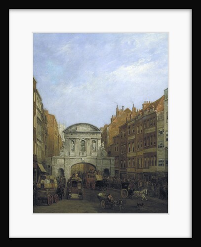 Temple Bar from the Strand by William Henry Haines