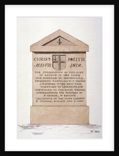 Boundary stone between the City of London and Southwark by TA