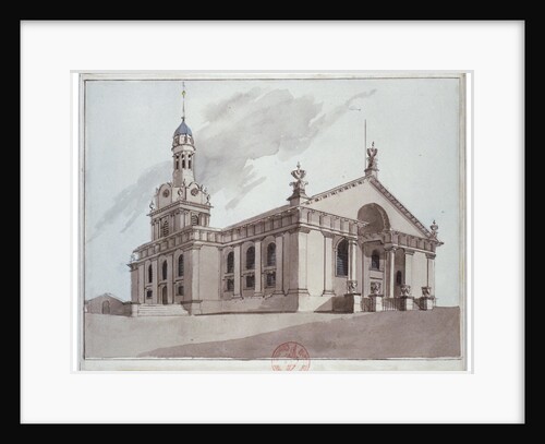 South-east view of the Church of St Alfege, Greenwich, London by Anonymous
