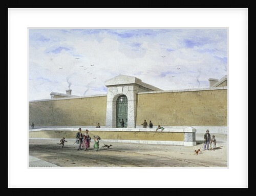 Gateway of Bridewell Prison, Tothill Fields, Westminster, London by Thomas Hosmer Shepherd