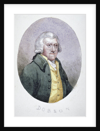 Mr Dobson, a tradesman of Fleet Street, wearing a wig, coat and waistcoat by Anonymous