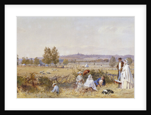 Fields at the back of Holloway Prison, Islington, London by John Absolon