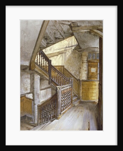 Interior view of a staircase in a house in White Lion Court, Westminster, London by John Crowther