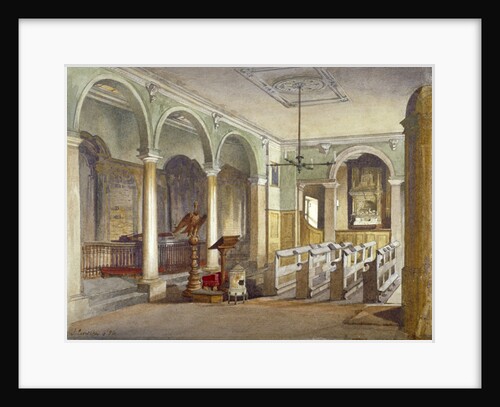 Interior of the chapel at Emanuel Hospital almshouses, Buckingham Gate, Westminster, London by John Crowther
