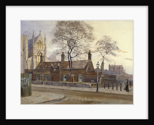 View of Butler's Almshouses, Caxton Street, Westminster, London by John Crowther