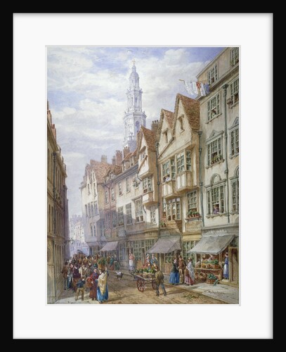 Old houses in Wych Street, Westminster, London by William Richardson