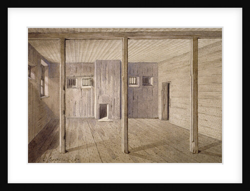 Interior view of White Lyon Prison, Borough High Street, Southwark, London by John Crowther