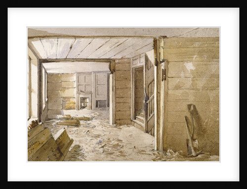 Interior of the room next to the White Lyon Prison, Borough High Street, Southwark, London by John Crowther