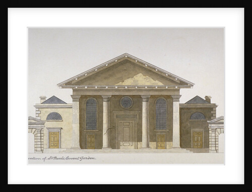 East elevation of the Church of St Paul, Covent Garden, London by Anonymous