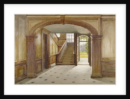 Interior view showing the staircase at Fairfax House, High Street, Putney, London by John Crowther