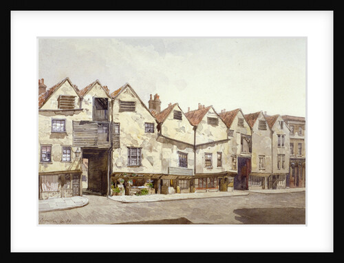 View of shops and houses, Bermondsey Street, Bermondsey, London by John Crowther