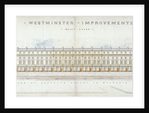 Elevation of proposed houses in Victoria Street, Westminster, London by Tyler