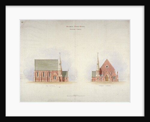 Elevation of the side and entrance of Woolwich Chapel, London by Anonymous
