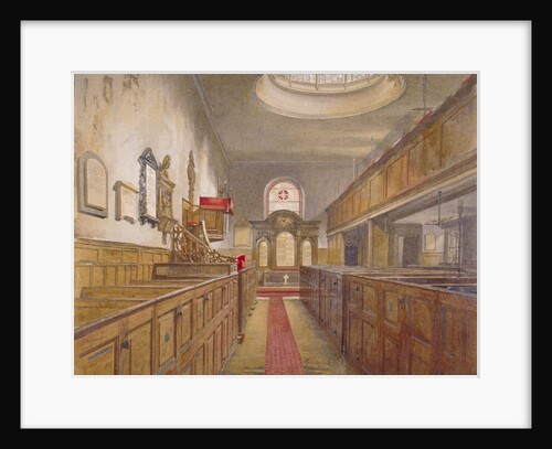 Interior of Holy Trinity, Minories, London by John Crowther