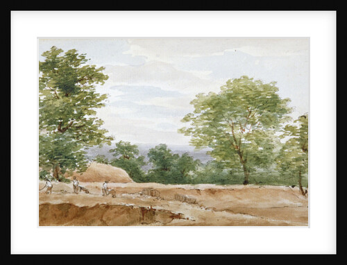View from the excavations of Highgate Tunnel, London by George Arnald