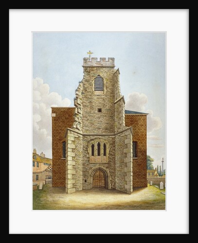 The original tower of the Church of St Lawrence, Brentford, Middlesex by Anonymous