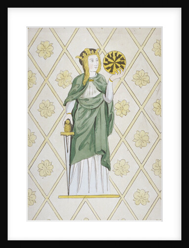 St Catherine, stained glass, church of St Leonard, Heston, Middlesex by Anonymous