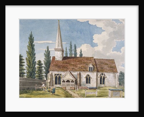 South view of the church of St Giles, Ickenham, Middlesex. c1800 by Anonymous