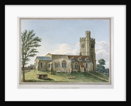 View of the north side of the church of St Mary, Staines, Surrey by Anonymous
