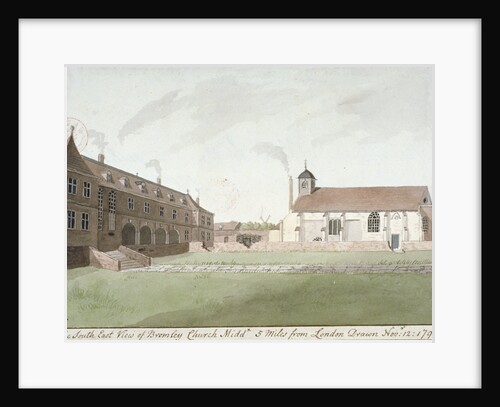 South-east view of St Leonard's Church, Bromley-by-Bow, London by Anonymous