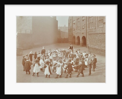 Children playing  'Twinkle, Twinkle, Little Star', Flint Street School, Southwark, London, 1908 by Unknown