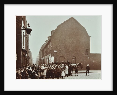 Crowd of East End children, Red Lion Street, Wapping, London, 1904 by Unknown